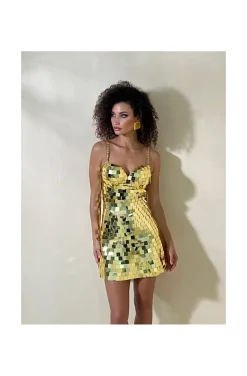 VESTIDO DISCO GOLD