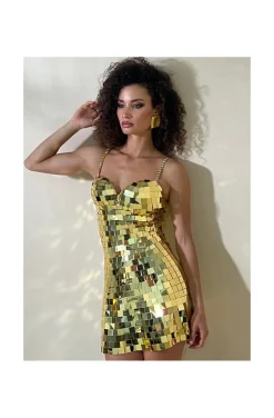 VESTIDO DISCO GOLD