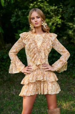VESTIDO KELLY CACHEMIRA MUSTARD DRESS BY FETICHE SUANCES
