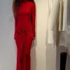 VESTIDO LARGO ROJO HELSA