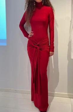 VESTIDO LARGO ROJO HELSA