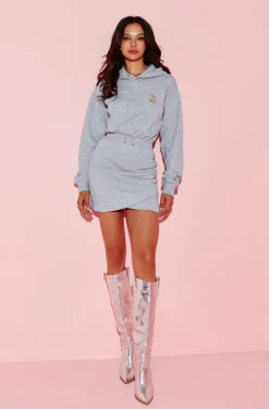 VESTIDO SUDADERA KRYSTAL SWEATSHIRT DRESS GREY BY FETICHE SUANCES