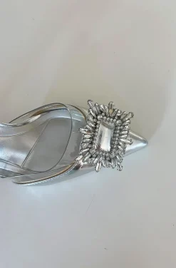 ZAPATOS JOYA PLATA METALIZADA