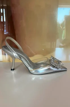 ZAPATOS JOYA PLATA METALIZADA